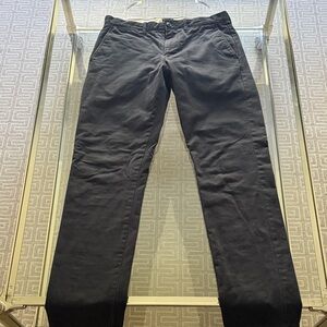 Men's navy blue flannel lined Chino Pants